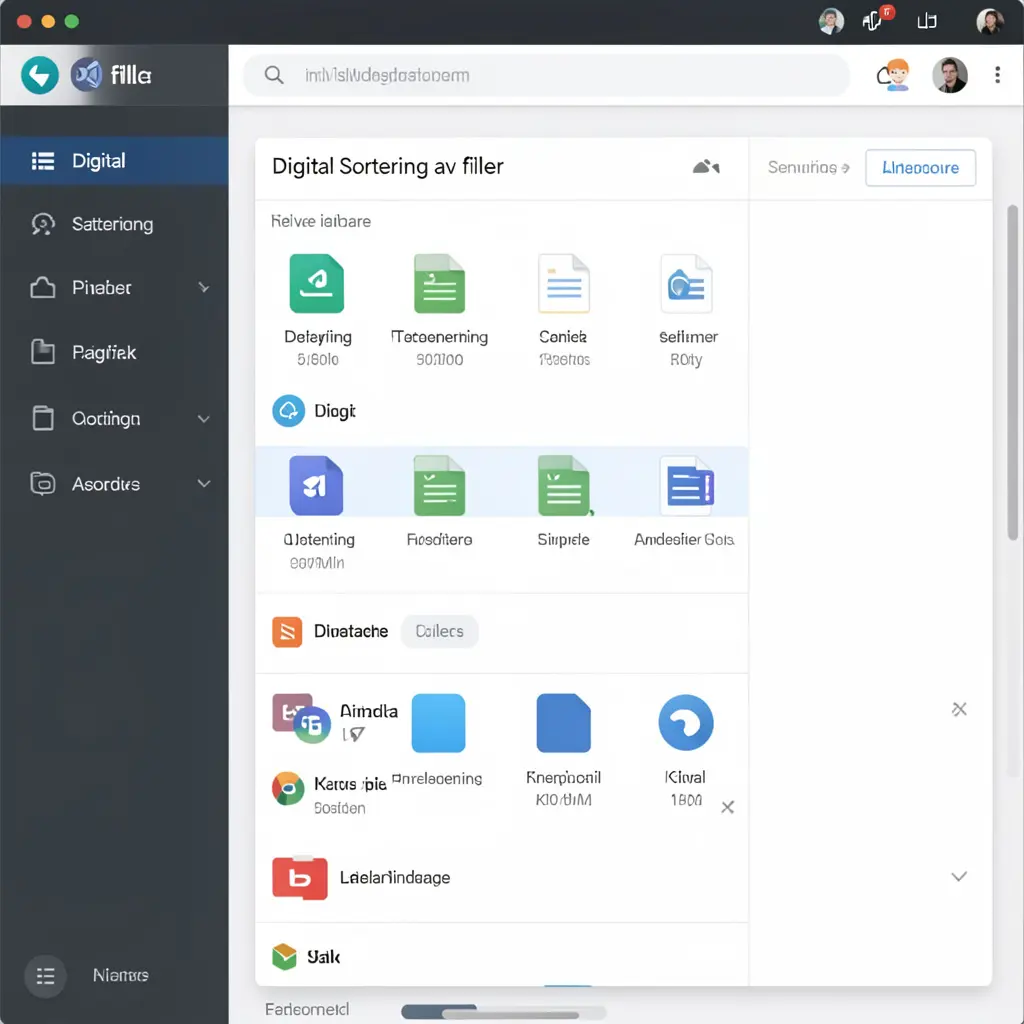 Digital sortering av filer med kategoriindelning