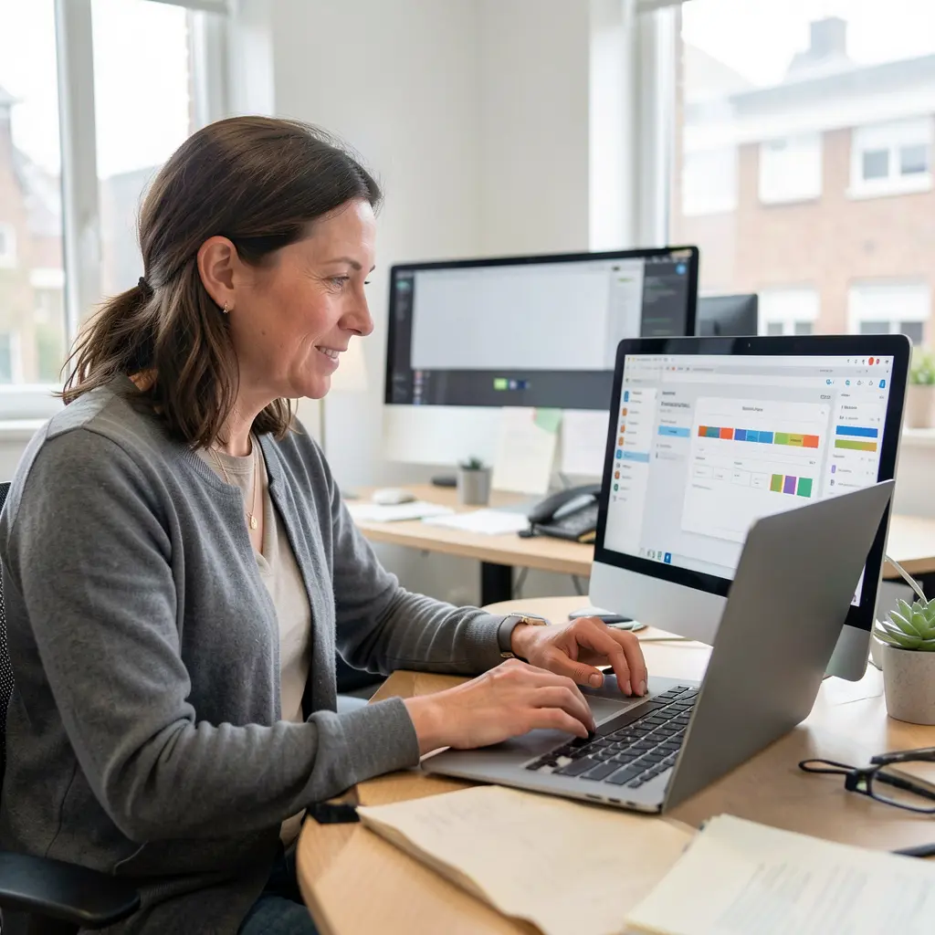 Teamet som arbetar med digital organisering